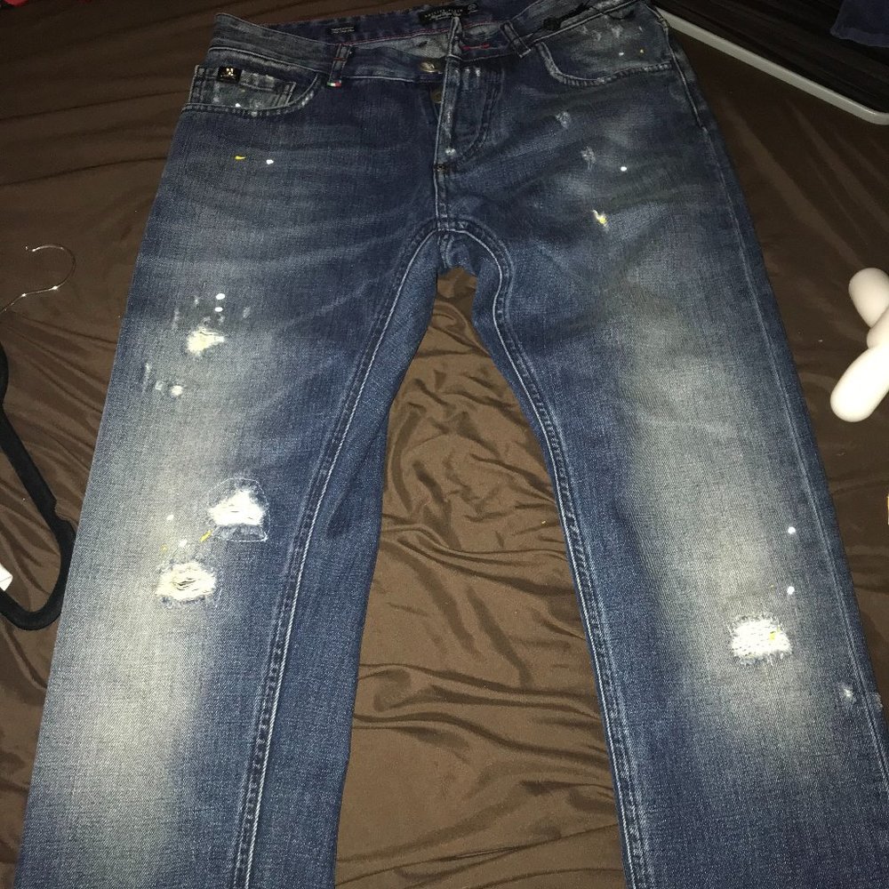 Blue Straight Cut Jeans